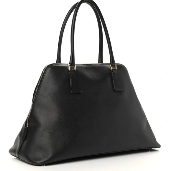 Authentic PRADA Saffiano Lux Large Promenade Tote in Black - Picture 11 of 11